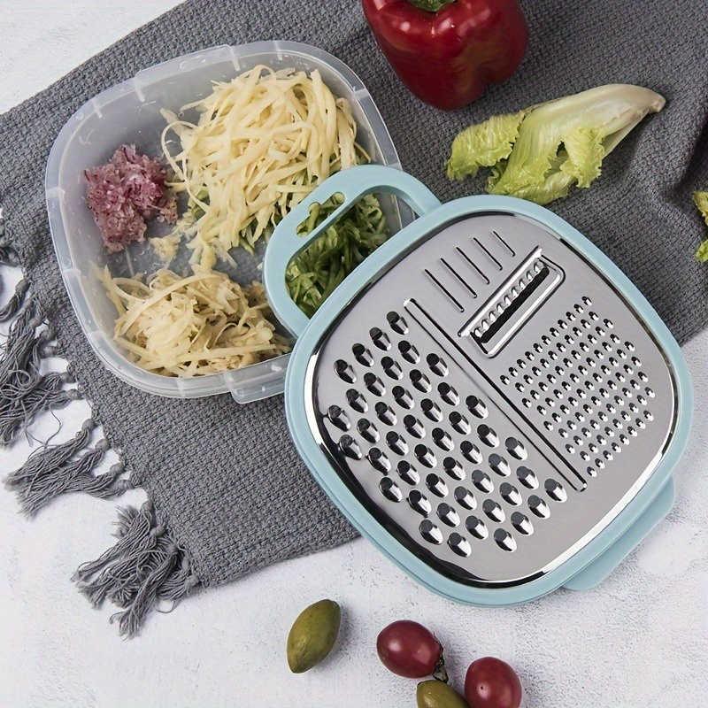 Kitchen Appliances Combo - 1pc チーズおろし金 コンテナと蓋とピーラーセット付き - 野菜果物多機能キッチン用品キット 食品保管付き