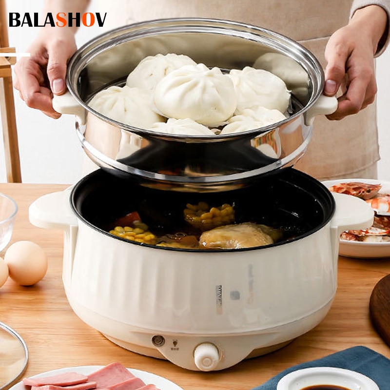 Kitchen Appliances For Sale - 220vマルチクッカーシングル/ダブルレイヤー電気ポット1-2人家庭用ノンスティックパン鍋炊飯器調理器具