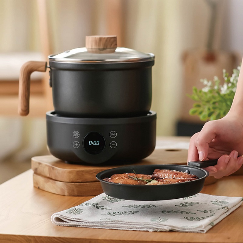 Kitchen Appliances For Sale - 110V/220V 多機能電気調理鍋 ノンスティックフライパン 寮用麺鍋 1.8L ホットポット