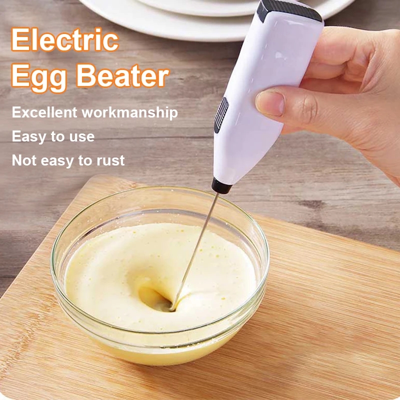 Hand Mixer Electric - 1 ピース卵ビーター電動ハンドヘルドロータリー卵泡立て器コーヒー泡立て杖ミルクカプチーノ泡立て器ミキサーポータブルキッチンツール