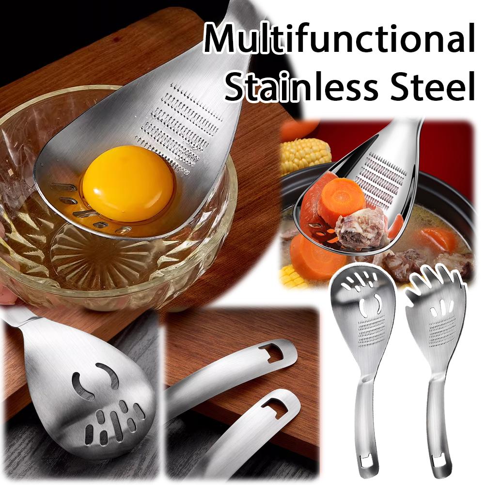 Kitchen Appliances Combo - 多機能ステンレス製キッチンツール、ニンニク、生姜、野菜用おろし金、グラインダー、スプーンキット、キッチン用品