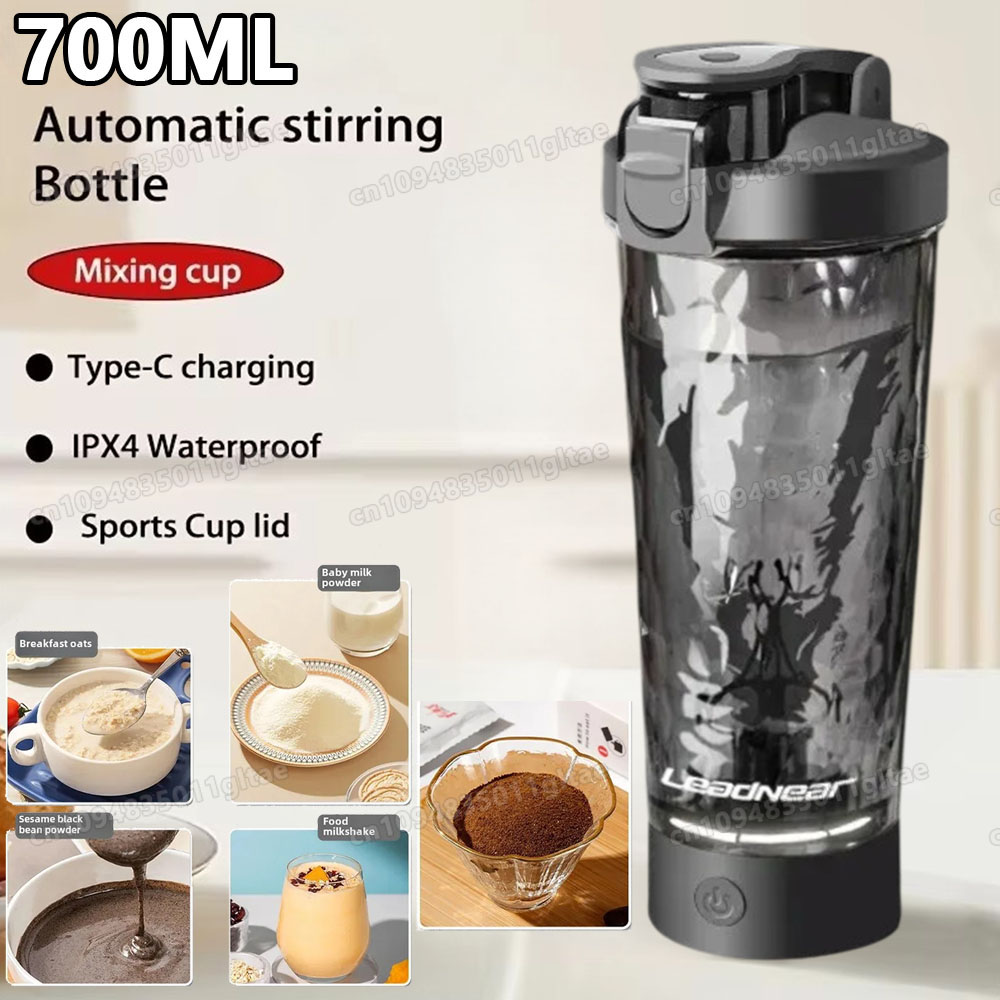 Kitchen Appliances For Sale - 新しい電動プロテインパウダーミキシングカップ自動シェーカーボトルミキサーシェイクボトルミルクコーヒーケトルキッチンアクセサリー用