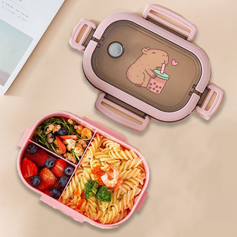 Kitchen Appliances Organizer - カピバラ弁当箱アニメ動物プリント食品保存容器子供学校ピクニック弁当箱男の子女の子オフィスディナーケース