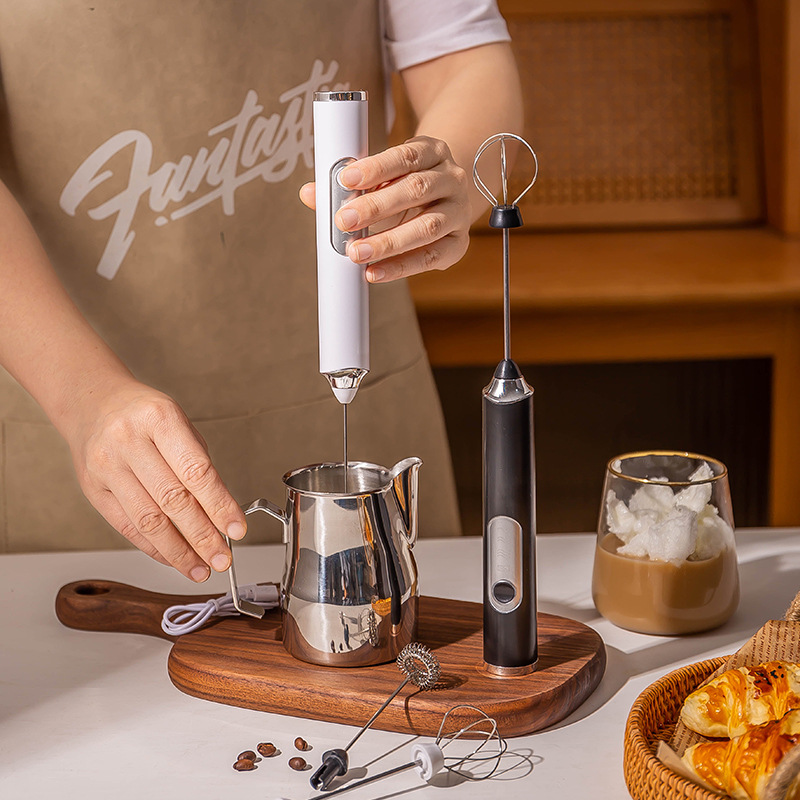 Hand Mixer Electric - 電動ミルクフォーマーブレンダーワイヤレスコーヒー泡立て器ミキサーハンドヘルド卵ビーターカプチーノ泡立て器ミキサー USB ポータブルキッチンツール