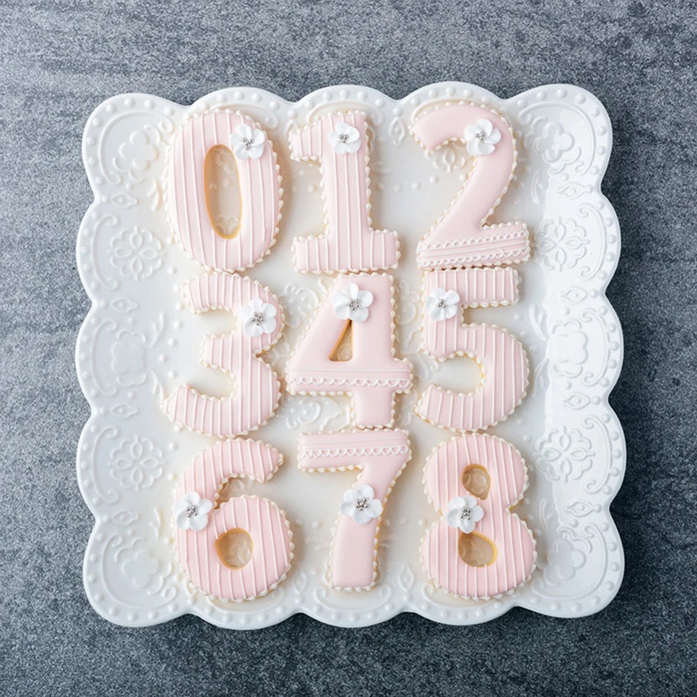 Kitchen Appliances For Baking - 大きな数字のクッキーカッター、ビスケット型、キッチンベーキング、ペストリー、製菓道具、DIYツール
