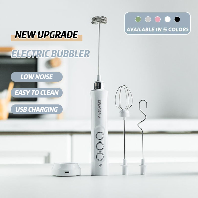 Hand Mixer Electric - 電動ミルク泡立て器フォームメーカーミキサーコーヒードリンク泡立て杖USB3 in 1ポータブル充電式ハンドヘルドフォーマー高卵速度