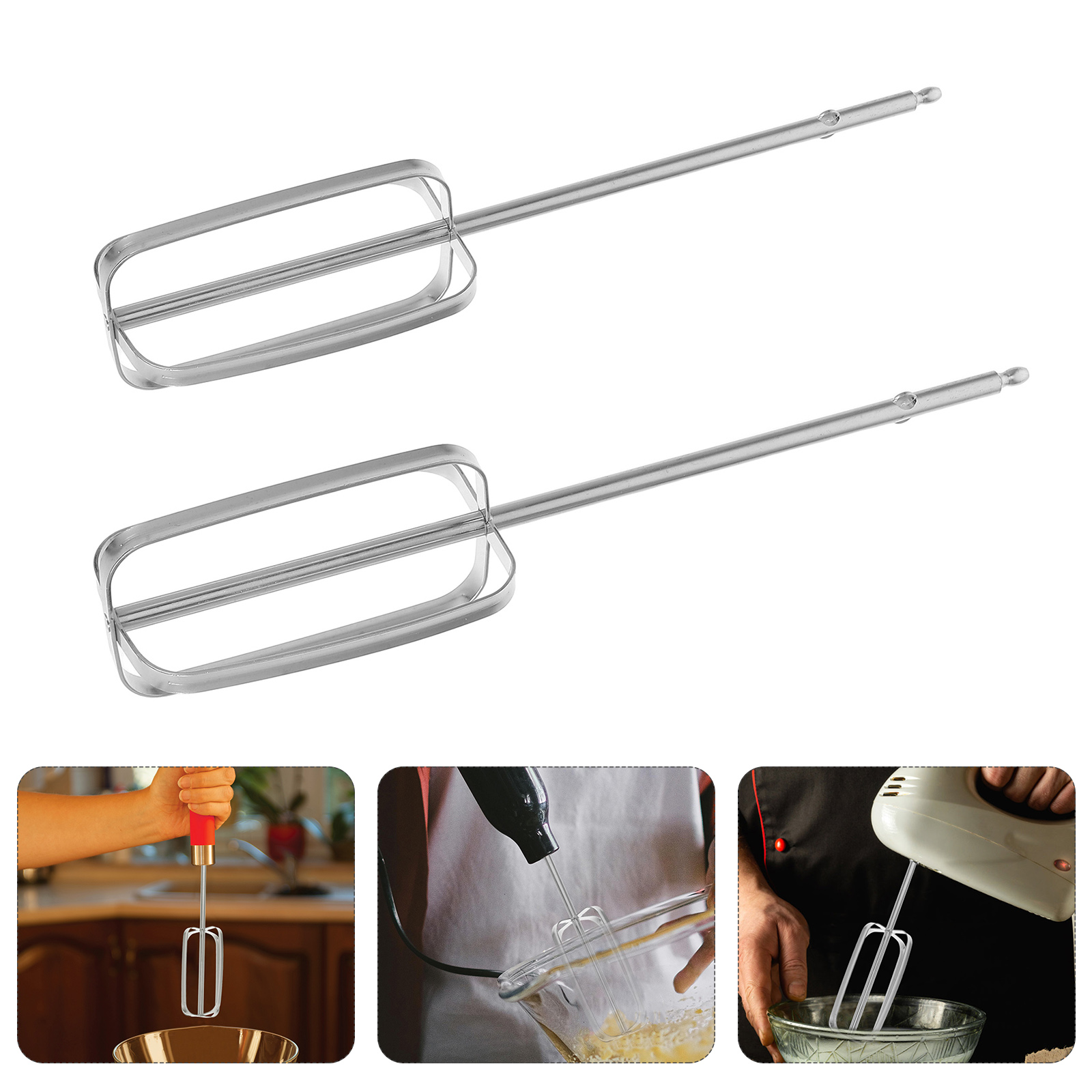 Kitchen Appliances For Sale - 2 個ステンレス鋼ハンドミキサーアタッチメントビーターハンドミキサービーターアタッチメントキッチン用交換部品