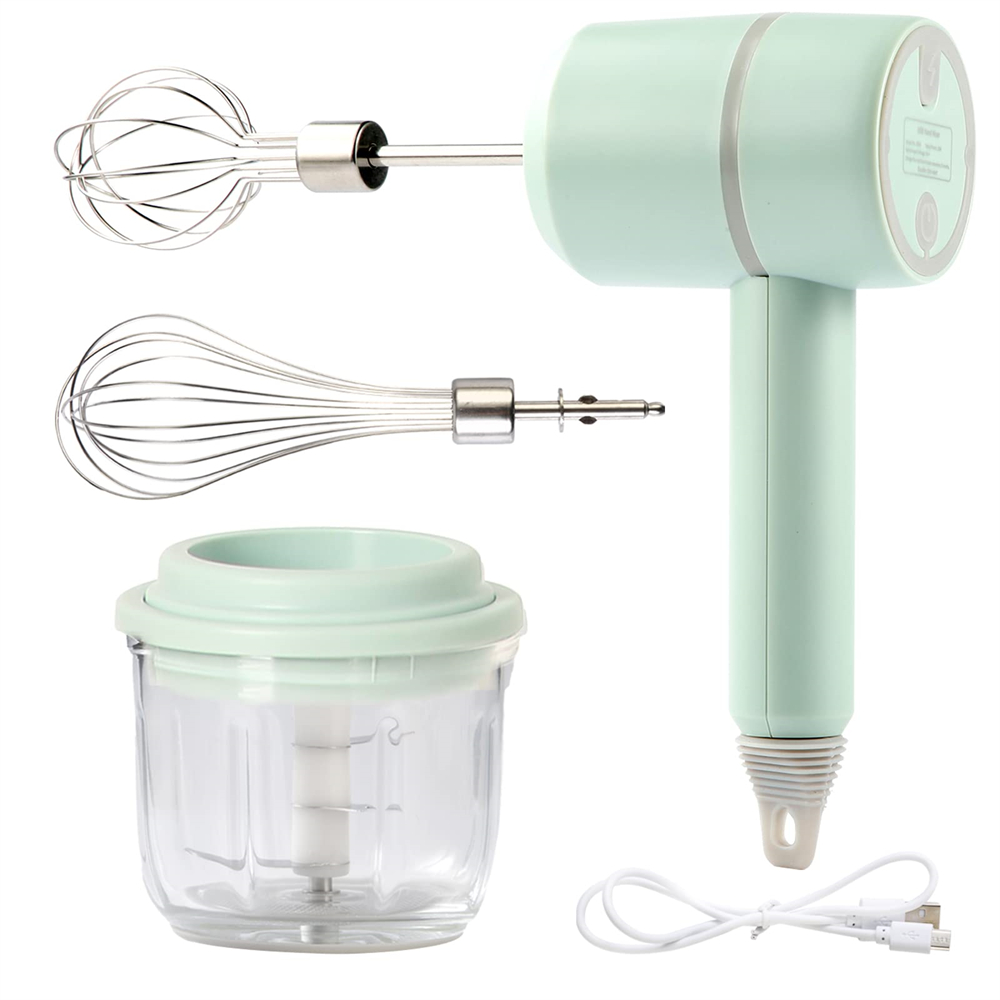 Hand Mixer Electric - ポータブルブレンダーミキサーキッチンツールハンドミキサー電動フードプロセッサーセットミルク泡立て器卵ビーターケーキベーキング混練ミキサー