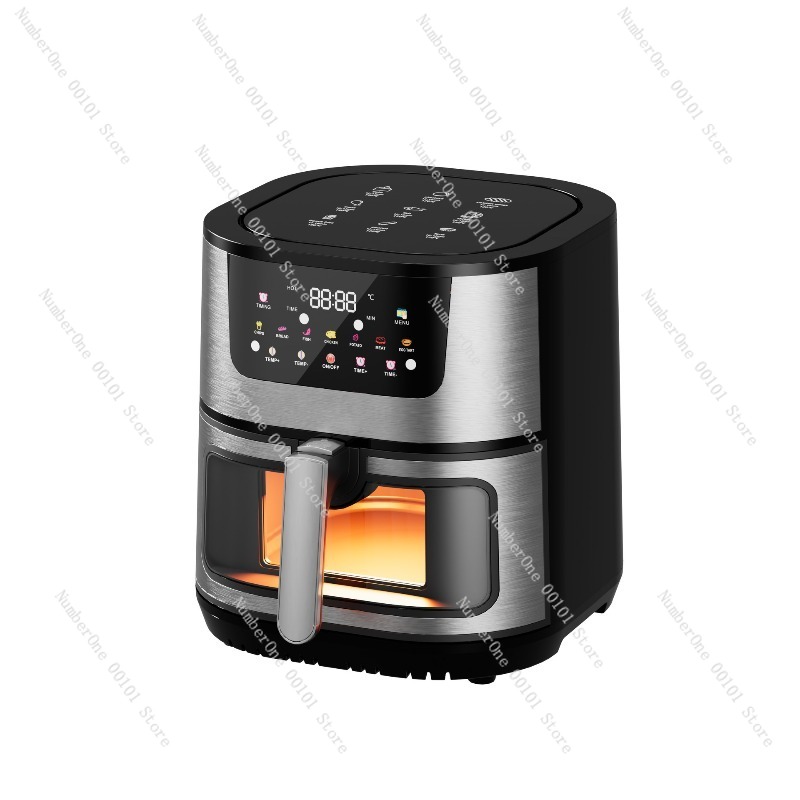 Kitchen Appliances Combo - 15L電気オーブンエアフライヤーコンボ、ノンスティックコーティング、可視窓、タッチコントロール、ベーキングオーブン、家庭用キッチン家電