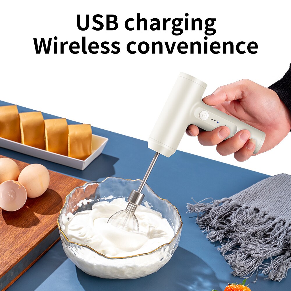 1 個ワイヤレス電動フードミキサーポータブル 3 速度卵ビー - Hand Mixer Electric のレビューと価格