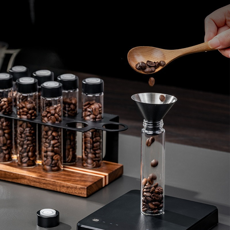 JUSTINLAU ガラス製コーヒー豆保存容器 気密1方向バ - Kitchen Appliances Organizer のレビューと価格