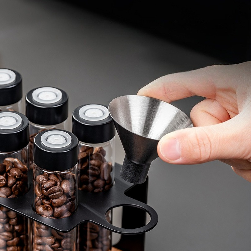 JUSTINLAU ガラス製コーヒー豆保存容器 気密1方向バ - Kitchen Appliances Organizer のレビューと価格