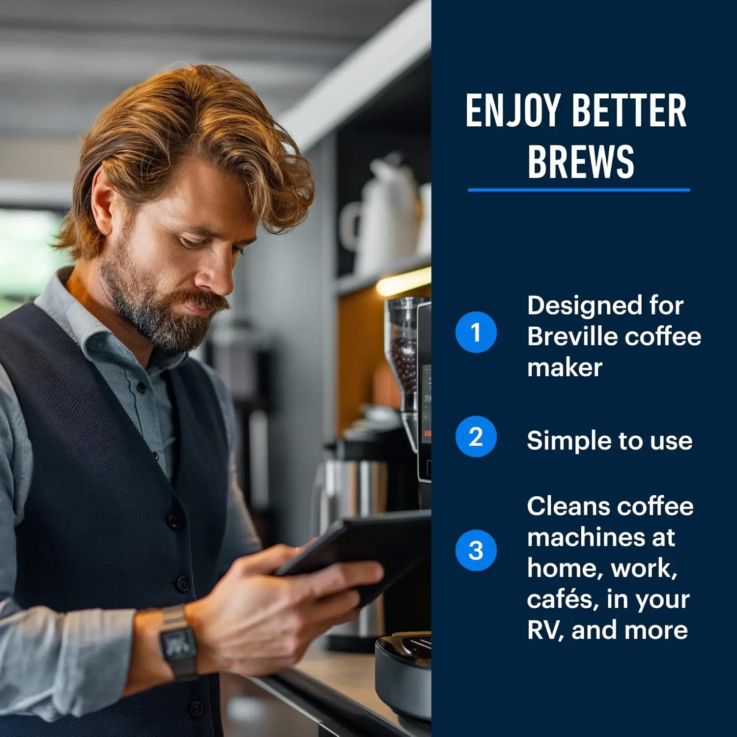 50/10 個のエスプレッソマシン洗浄タブレット、Brevi - Breville Espresso Barista Express のレビューと価格