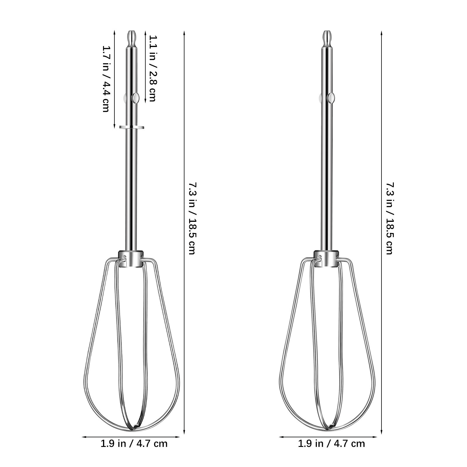 2 個の泡立て器電動ミキサー部品ハンドビーター交換用アタッチ - Hand Mixer Electric のレビューと価格