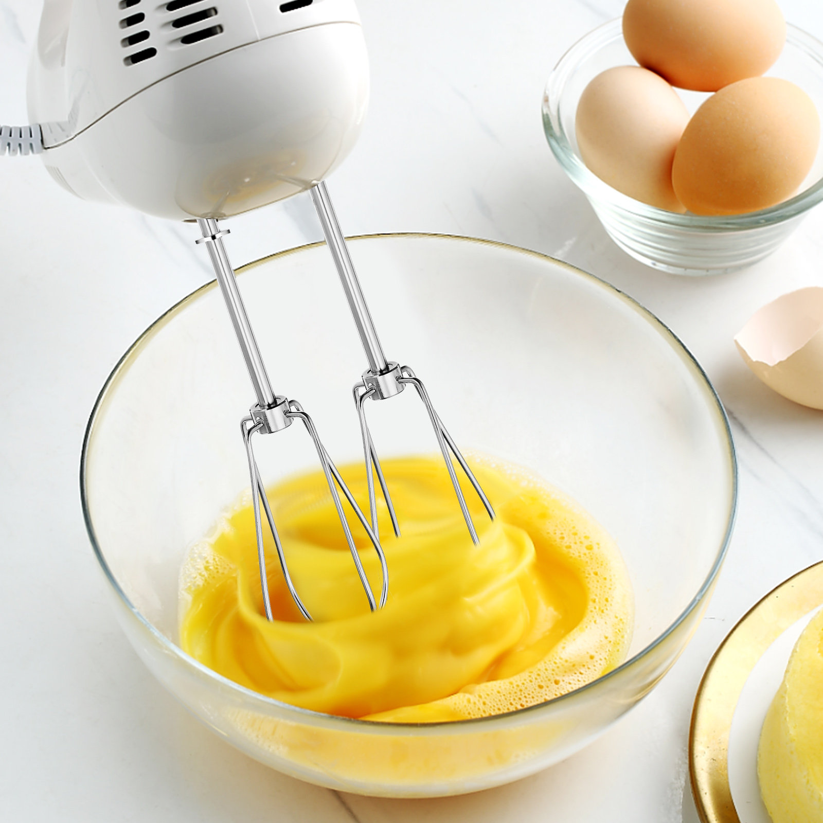 2 個の泡立て器電動ミキサー部品ハンドビーター交換用アタッチ - Hand Mixer Electric のレビューと価格