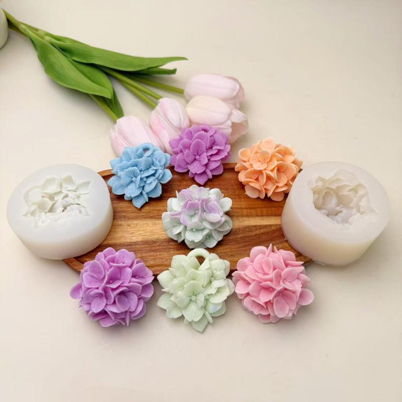 ● アジサイの花シリコンモールド DIY アロマセラピーキャ - Kitchen Appliances For Baking のレビューと価格