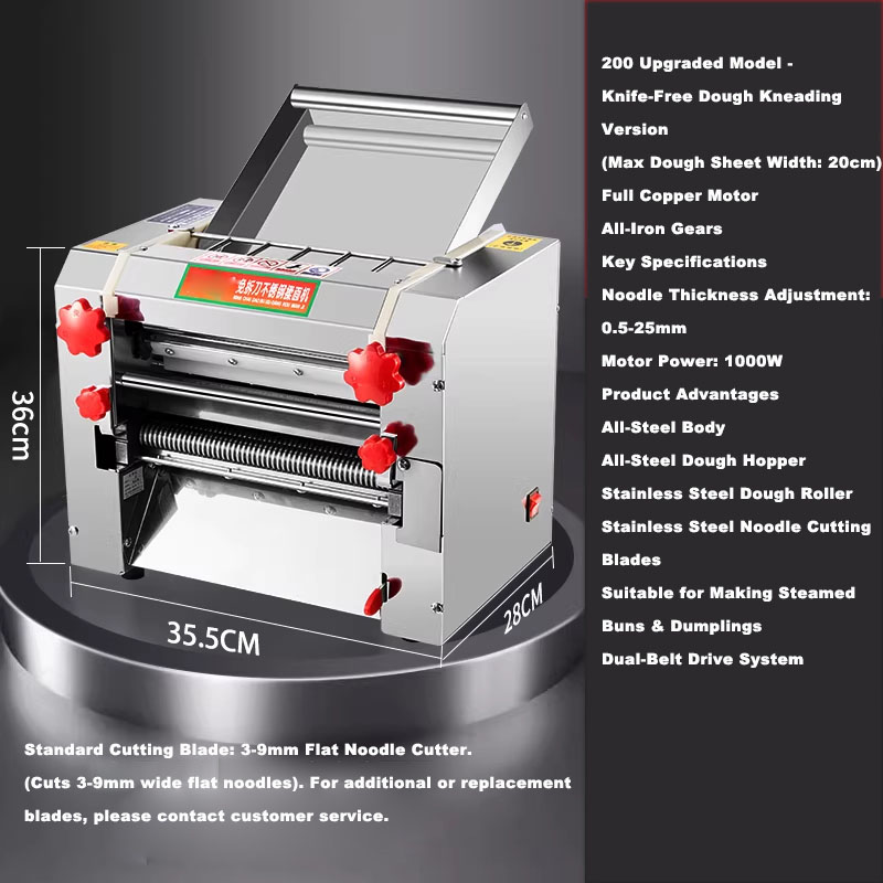 業務用自動麺機 電動パスタメーカー 2-in-1 厚さ調整可 - Pasta Machine Electric のレビューと価格