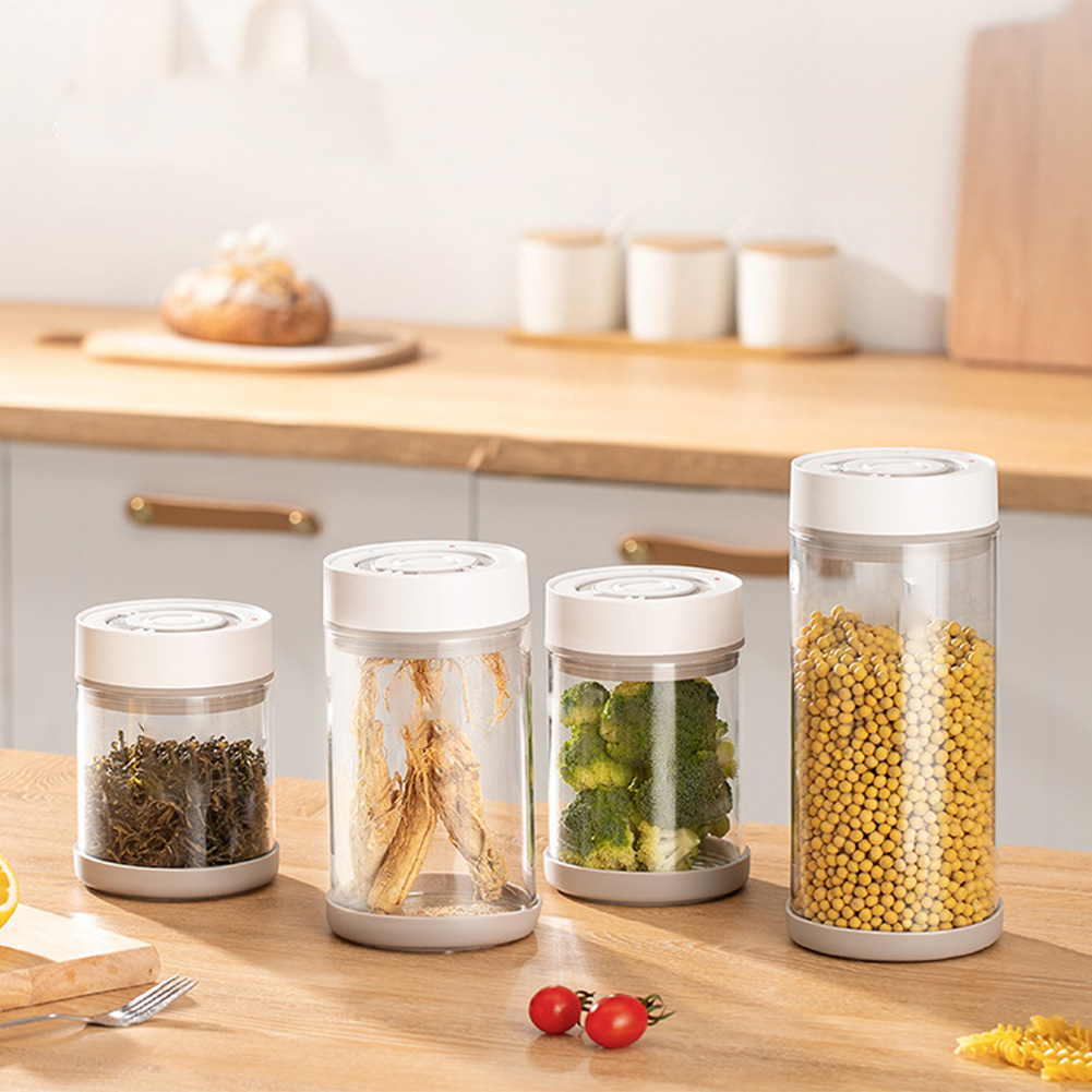 キッチン防湿ガラスコーヒー豆ジャー自動インテリジェント真空保 - Kitchen Appliances Organizer のレビューと価格