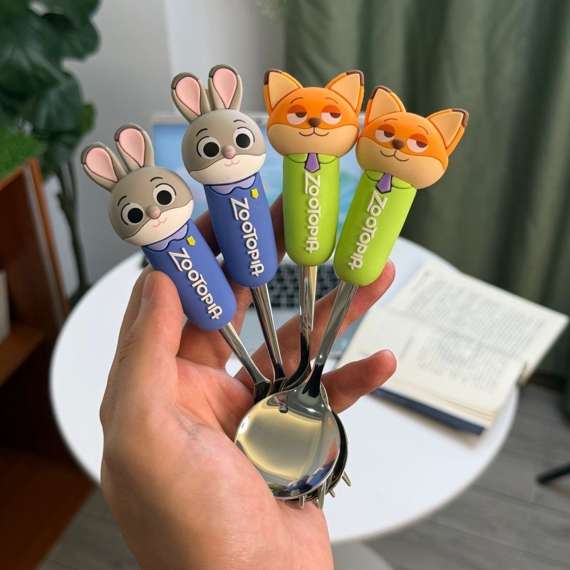 ズートピア漫画スプーンフォークセット 304ステンレス鋼カト - Kitchen Appliances Combo のレビューと価格