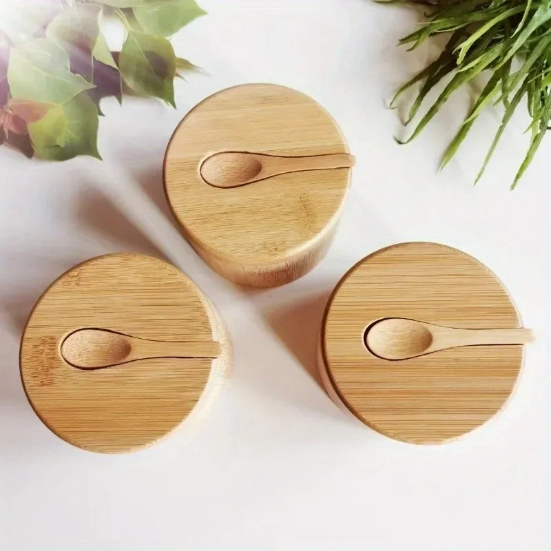 竹製塩コショウ調味料入れセット 木製調味料ボックス 多機能キ - Kitchen Appliances Organizer のレビューと価格