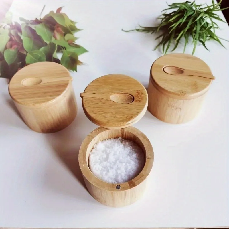 竹製塩コショウ調味料入れセット 木製調味料ボックス 多機能キ - Kitchen Appliances Organizer のレビューと価格