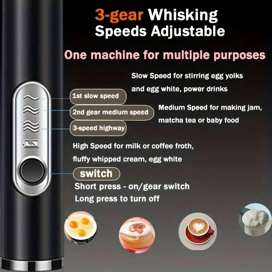 1パック入りハンドヘルド電動ミキサー、卵ビーター、ミルク泡立 - Kitchen Appliances For Sale のレビューと価格