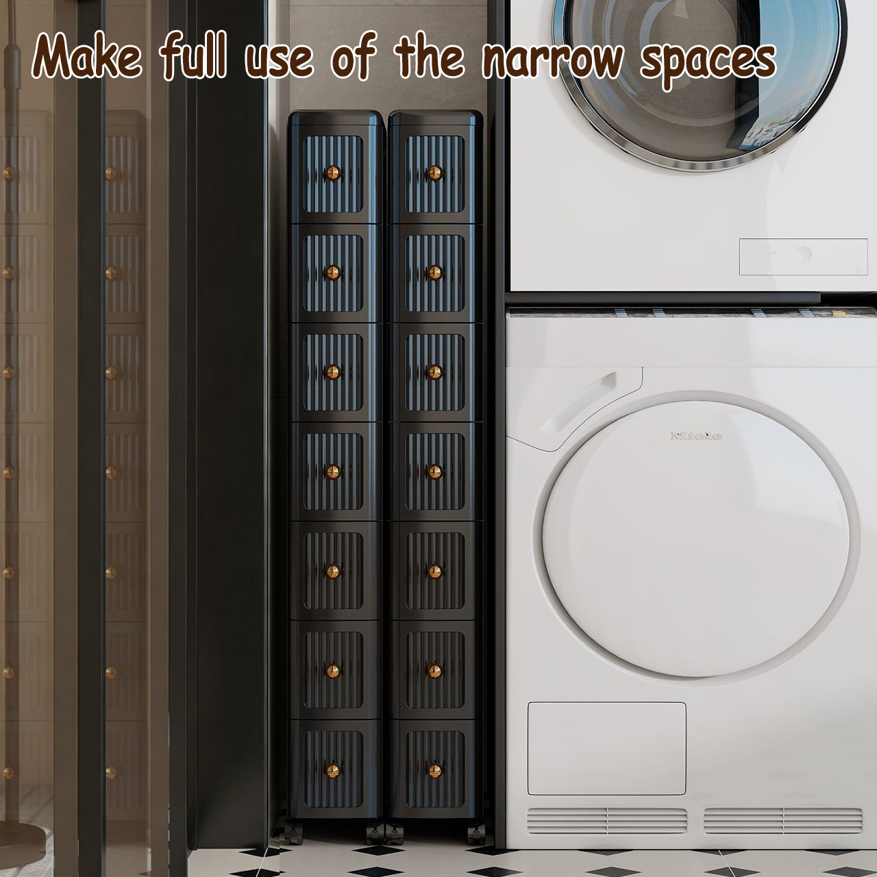 15CMの狭い隙間用引き出し収納キャビネット – キッチン、 - Kitchen Appliances Organizer のレビューと価格