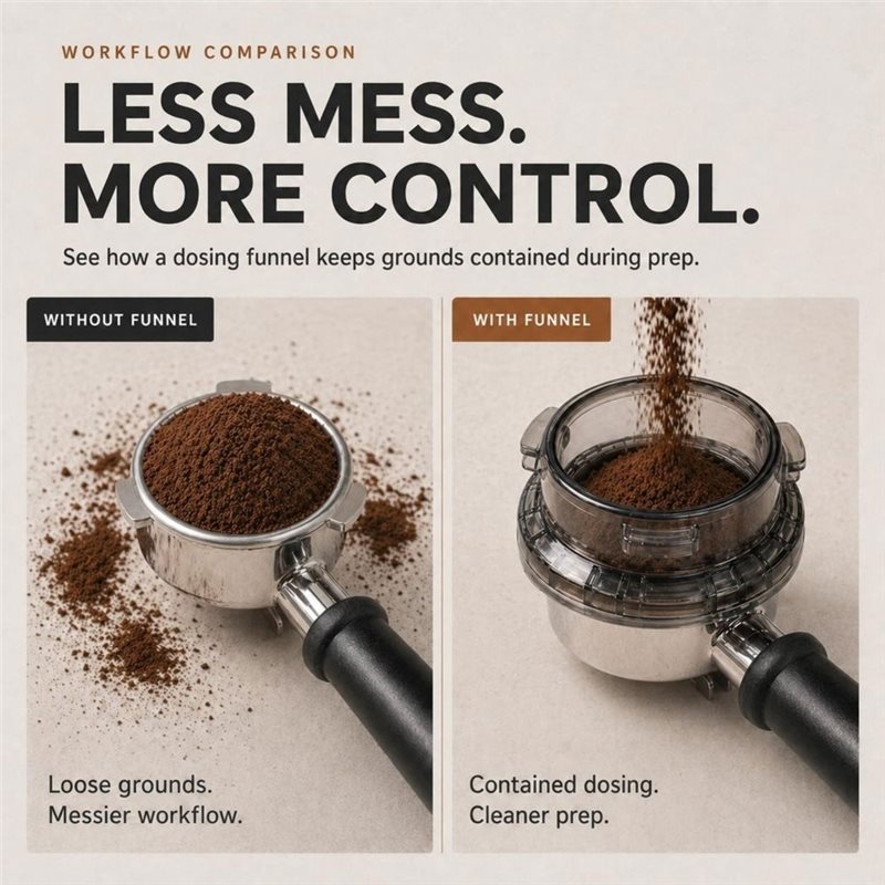 プロモーション！ツイストロック式ポルタフィルターファンネル  - Breville Espresso Barista Express のレビューと価格