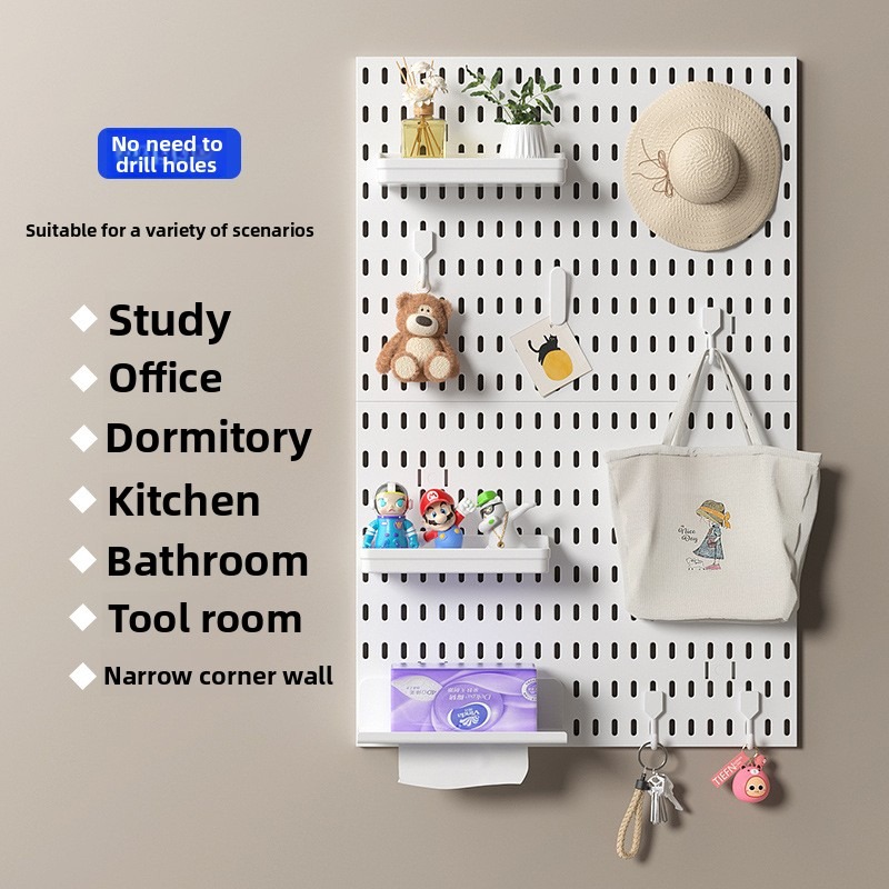 ドリル不要の壁掛け収納ペグボード、多用途DIYウォールディス - Kitchen Appliances Organizer のレビューと価格
