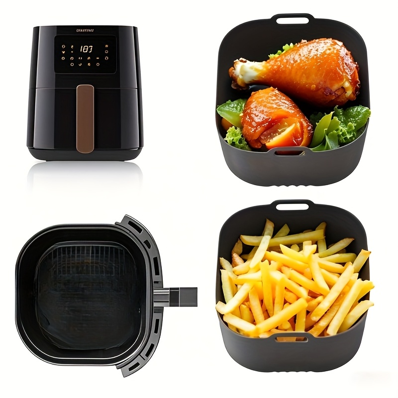 2個の正方形エアフライヤーシリコンベーキングトレイ、シリコン - Philips Air Fryer Hd9252 のレビューと価格