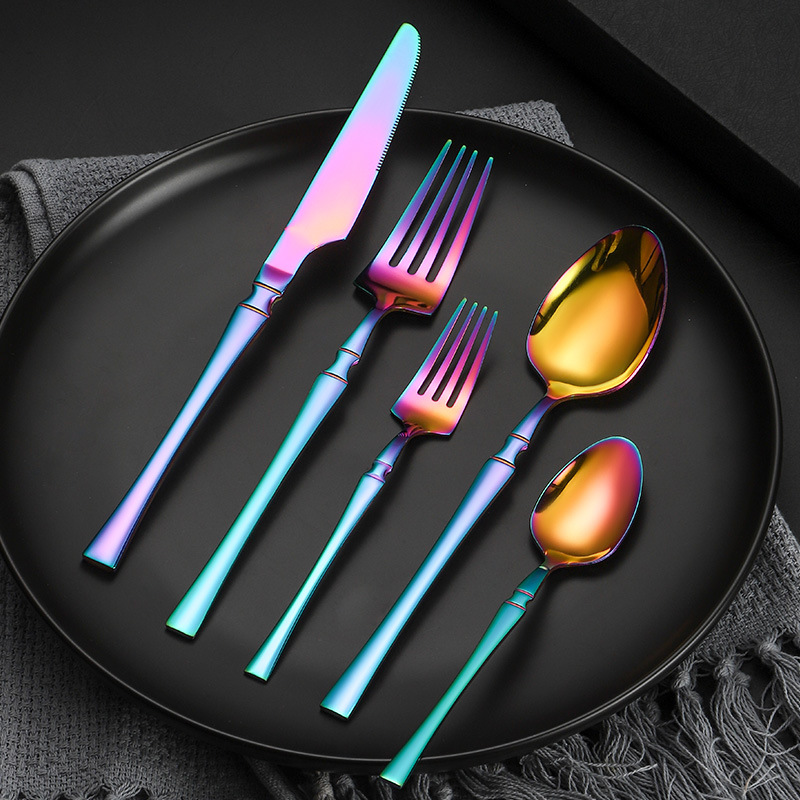 レインボー30ピースステンレス製カラフルカトラリー（チタンメ - Kitchen Appliances Combo のレビューと価格