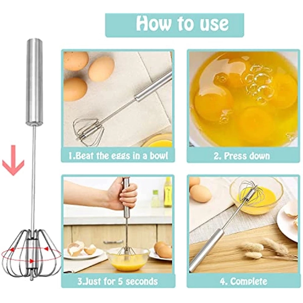 1/3 個ステンレス鋼エッグビーター耐久性のある半自動エッグ - Kitchen Appliances For Sale のレビューと価格