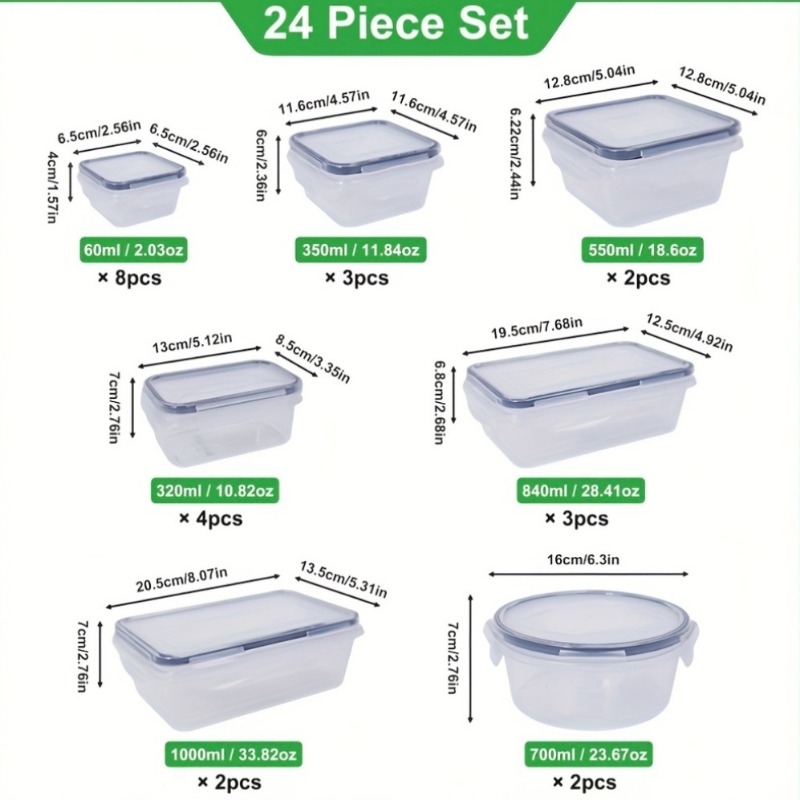 48個入り BPAフリー食品保存容器セット – キッチン、パ - Kitchen Appliances Organizer のレビューと価格