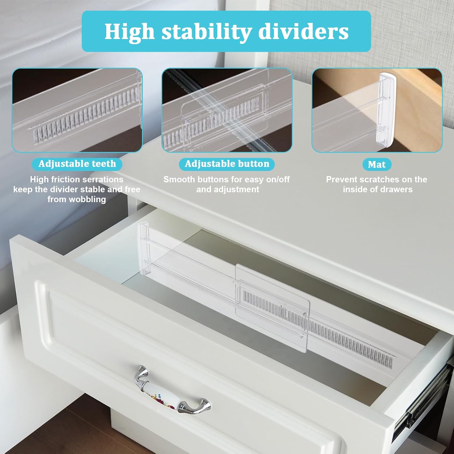 4/6/8/12個パック拡張可能な引き出し仕切り、キッチン用 - Kitchen Appliances Organizer のレビューと価格