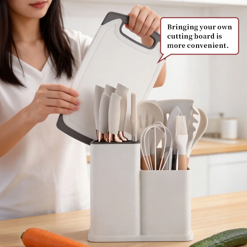 19 in 1 キッチンナイフ＆シリコン製調理器具セット、耐 - Kitchen Appliances Combo のレビューと価格