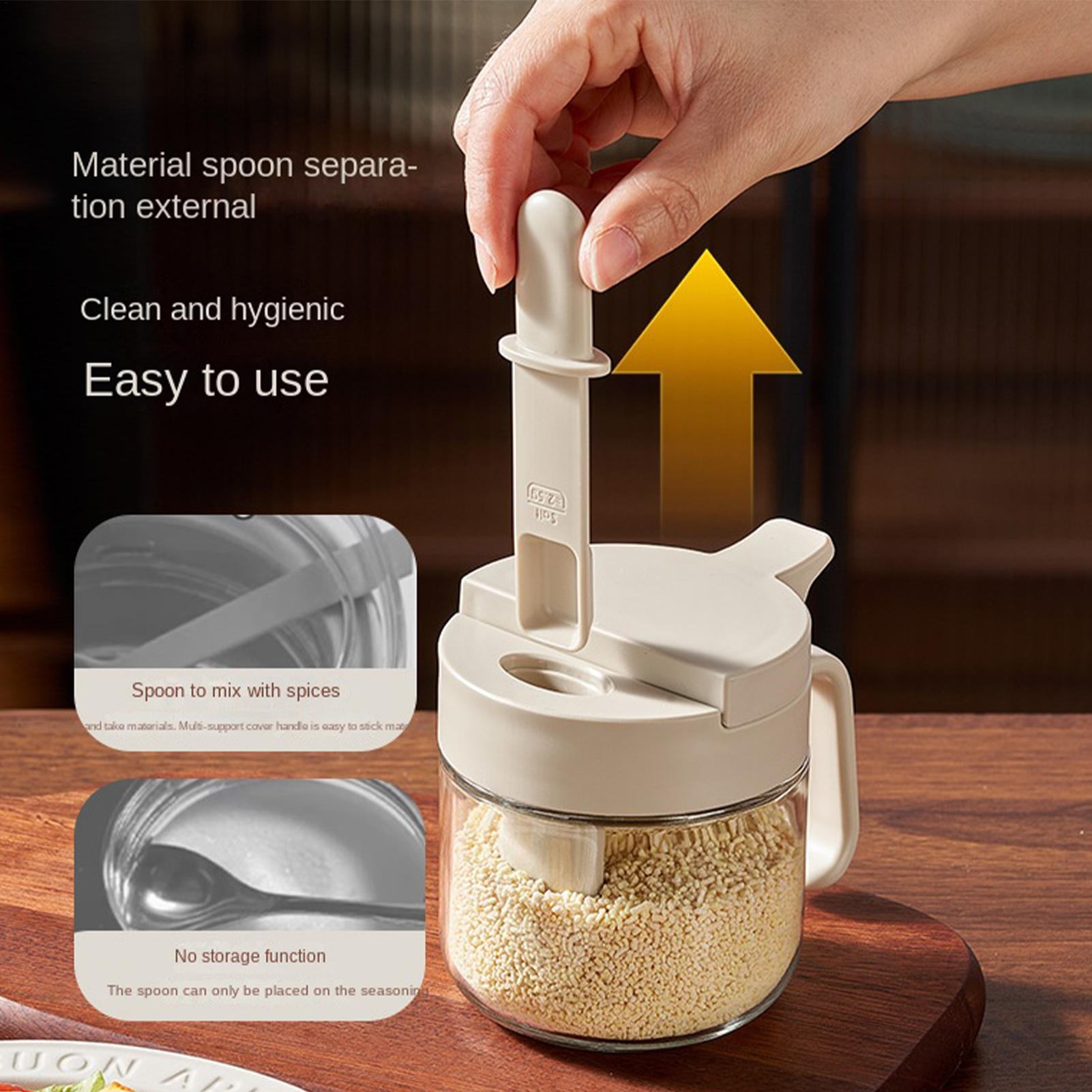 調味料入れ 漏れ防止塩入れ スプーン付き キッチン調味料入れ - Kitchen Appliances Organizer のレビューと価格
