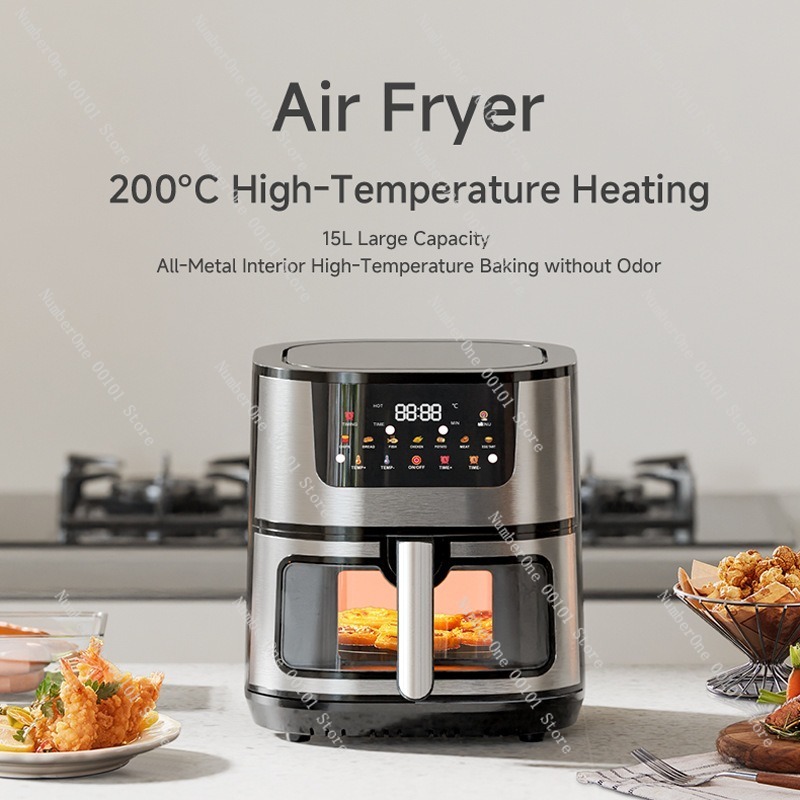 15L電気オーブンエアフライヤーコンボ、ノンスティックコーテ - Kitchen Appliances Combo のレビューと価格