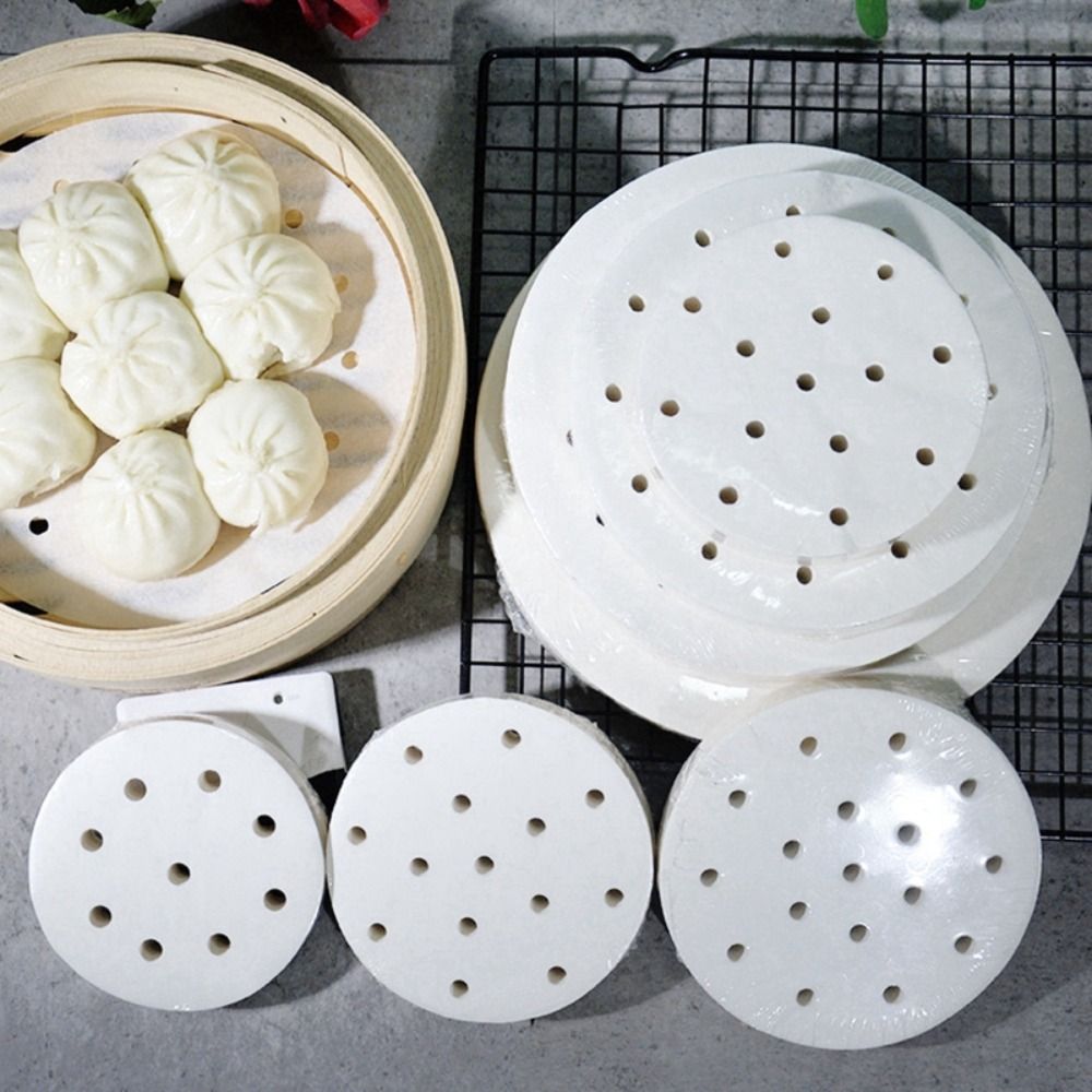 100 個蒸し紙蒸しパンペストリーノンスティック紙点心パンベ - Kitchen Appliances For Restaurant のレビューと価格